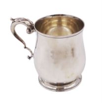 1920s silver christening mug