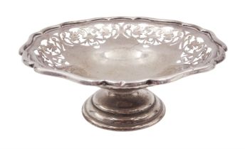 1920s silver bon bon dish