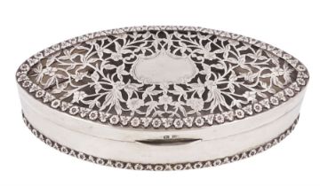 Edwardian silver trinket box