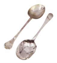 17th century silver trifid spoon