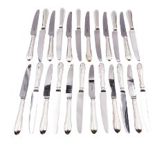 Set of twenty-four modern silver handled table knives
