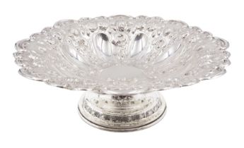 Edwardian silver pedestal bowl