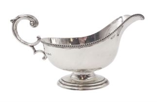 1930s silver sauce boat