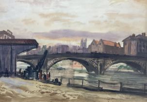 Joseph McCulloch ARWS (British 1893-1961): Ouse Bridge York