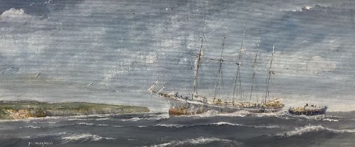 William 'Bill' Wedgwood (British c1934-2019): Lifeboat Heading Inland