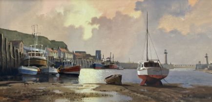 Don Micklethwaite (British 1936-): Whitby Harbour