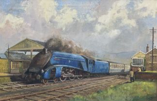 Don Micklethwaite (British 1936-): LNER Bittern at Seamer Station
