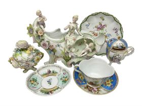 Continental porcelain figural centrepiece