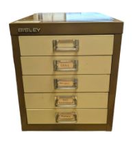 Bisley table top five drawer chest