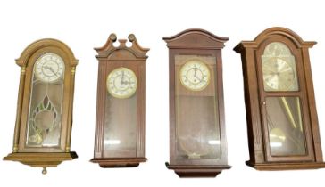 Four 20th century wall clocks