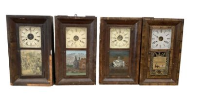 Four 19th century American shelf clocks