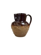Stoneware harvest jug marked G J Rollins 1886