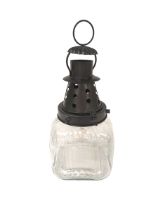 Vintage style battery operated glass lantern