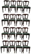 Matched set of twelve Victorian mahogany dining or boardroom chairs