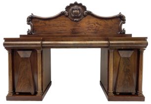 Victorian mahogany reverse break-front sideboard