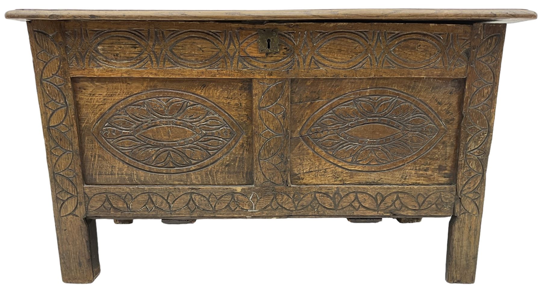 18th century oak blanket box