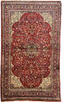 North west Persian Sarouk crimson ground rug