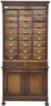 The Shannon Limited - late Victorian walnut filing cabinet