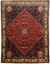South West Persian Abadeh crimson ground rug
