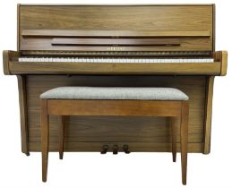 Welmar - English walnut cased upright piano