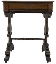 Early 19th century mahogany work table