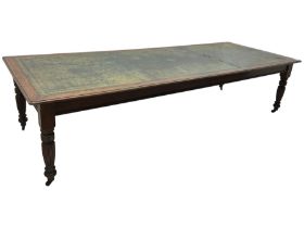 Large 10' 7'' late Victorian oak boardroom table