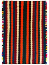 South West Persian Jajim Kilim rug decorated with multi-coloured stripes
