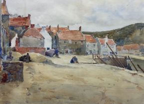 Albert George Stevens (Staithes Group 1863-1925): On Staithes Quayside