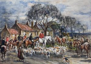 Rowland Henry Hill (Staithes Group 1873-1952): 'Goathland Hounds at Lythe'