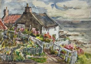 Rowland Henry Hill (Staithes Group 1873-1952): Lady Palmer's Cottage - Runswick Bay