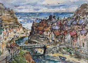 Rowland Henry Hill (Staithes Group 1873-1952): Staithes Beck and Village