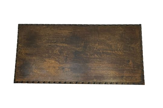 Victorian carved oak kneehole desk - Image 5 of 14