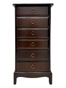 Stag Minstrel - mahogany six drawer pedestal chest