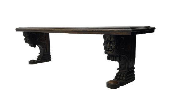 Victorian oak bench - Image 7 of 7