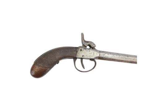 Late 19th century Belgian percussion boxlock pocket pistol - Image 3 of 8