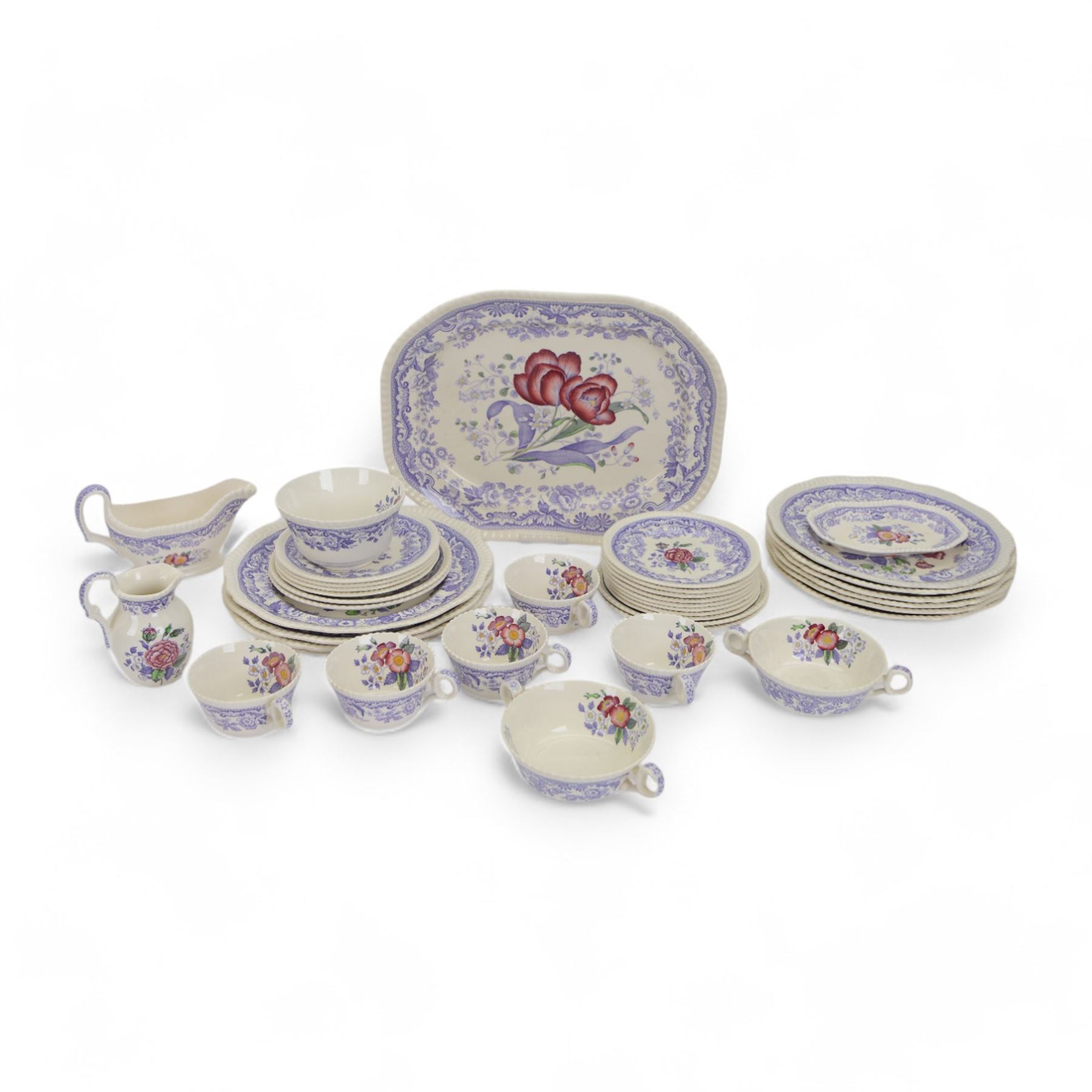 Spode Mayflower pattern dinner and tea wares