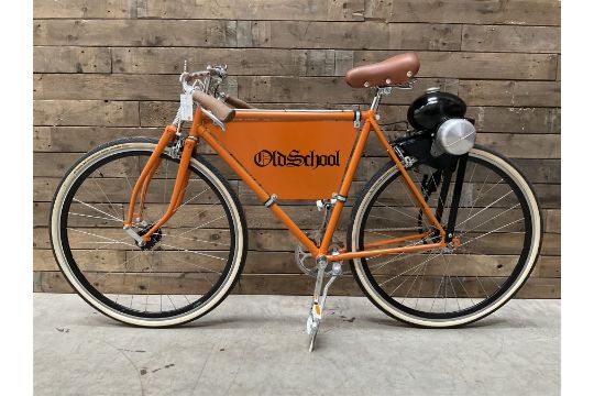 Fully restored vintage advertising bicycle with 2 stroke petrol engine - Image 1 of 17