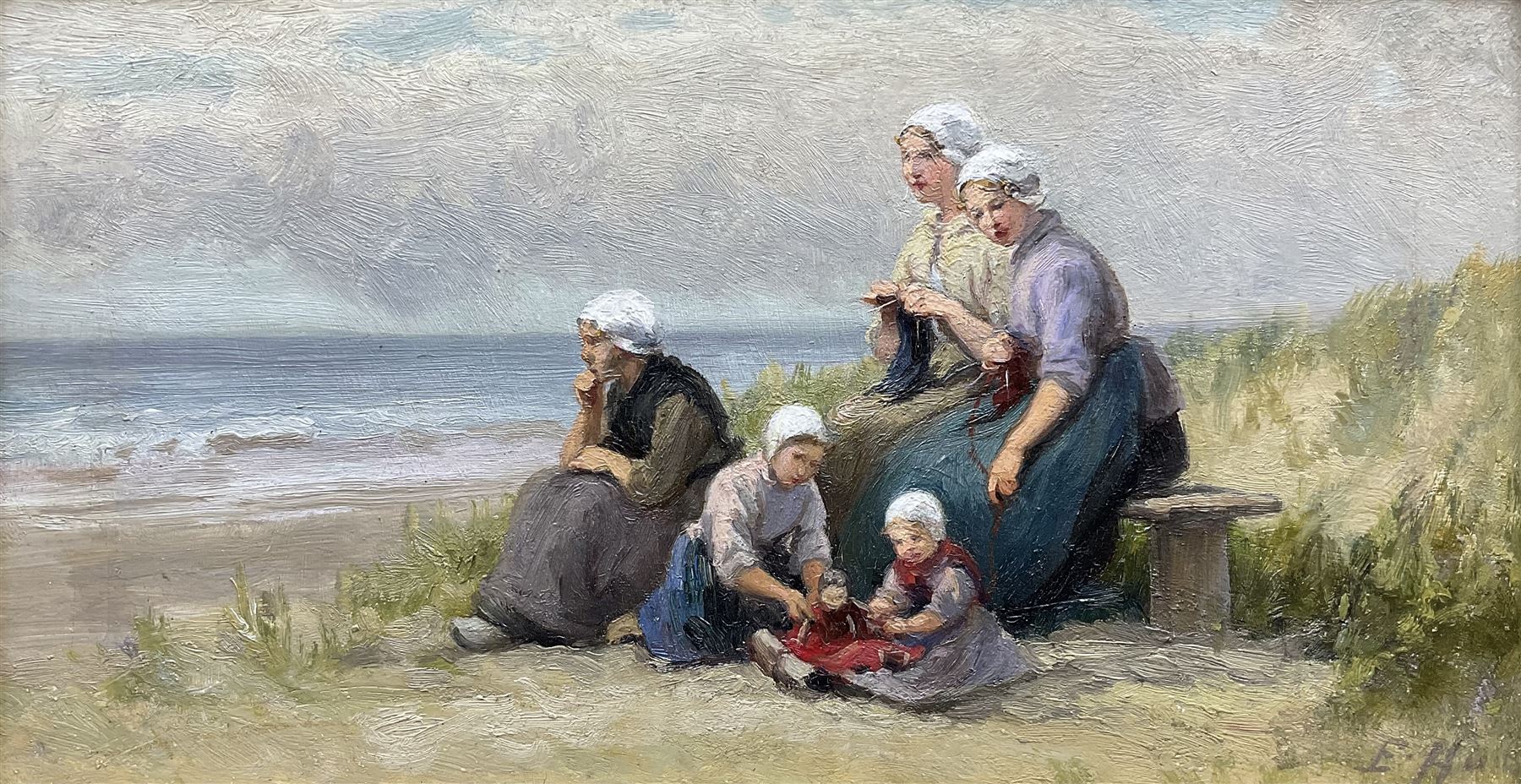 Edith Hume (British 1843-1906): Girls on the Beach