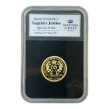 Queen Elizabeth II Bailiwick of Jersey 2017 'Sapphire Jubilee Special Strike' gold proof one pound c