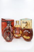 Three bottles of John Haig & Co whiskey