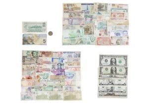 World Banknotes - strength in USA - in excess of 80 notes in total