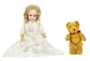 Armand Marseille doll and teddy bear