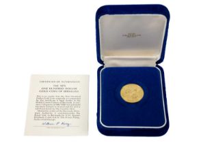 Bermuda .900 gold $100 1975 proof gold Royal visit to Bermuda coin