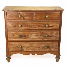 A Victorian pine chest.