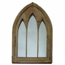 A sycamore architectural arch triple mirror frame.