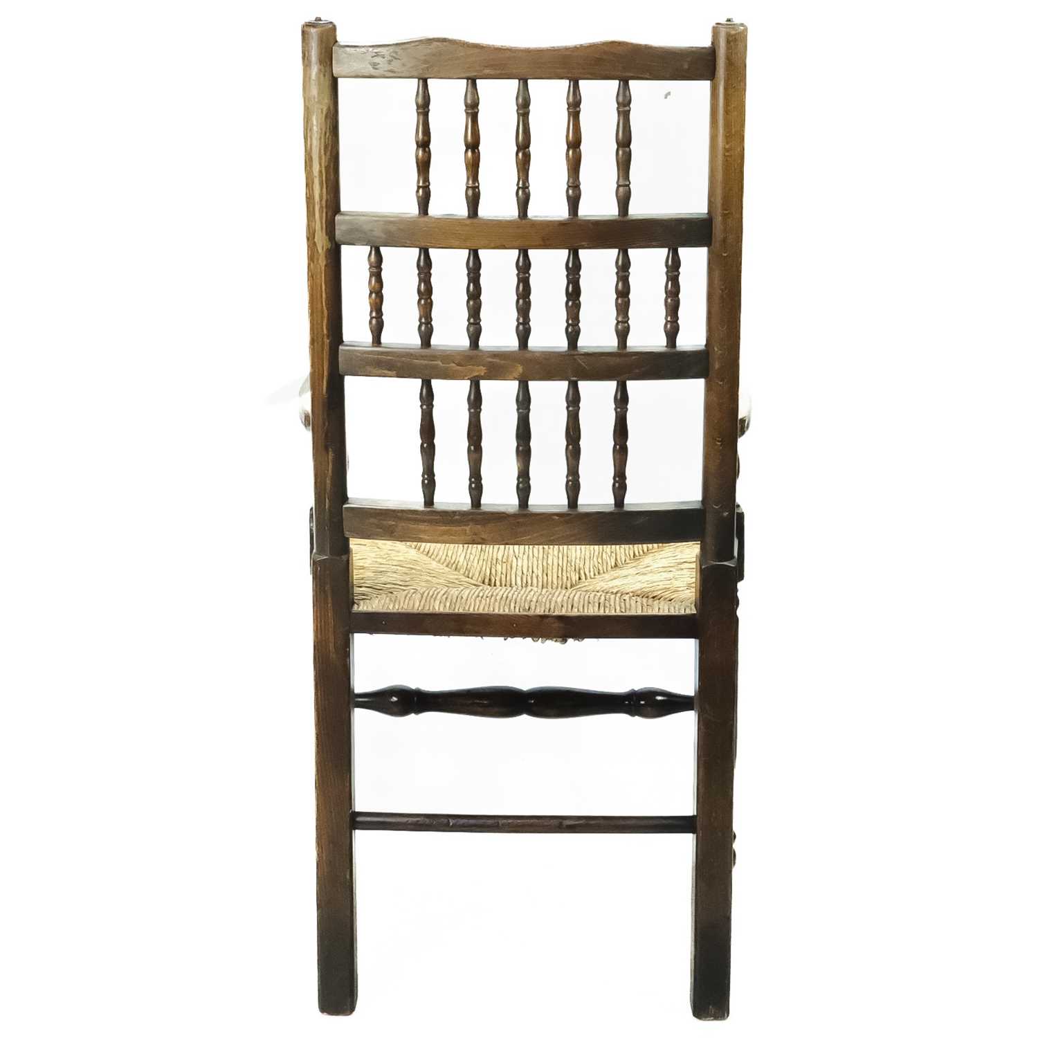 A Lancashire type beech spindle back armchair. - Image 3 of 4