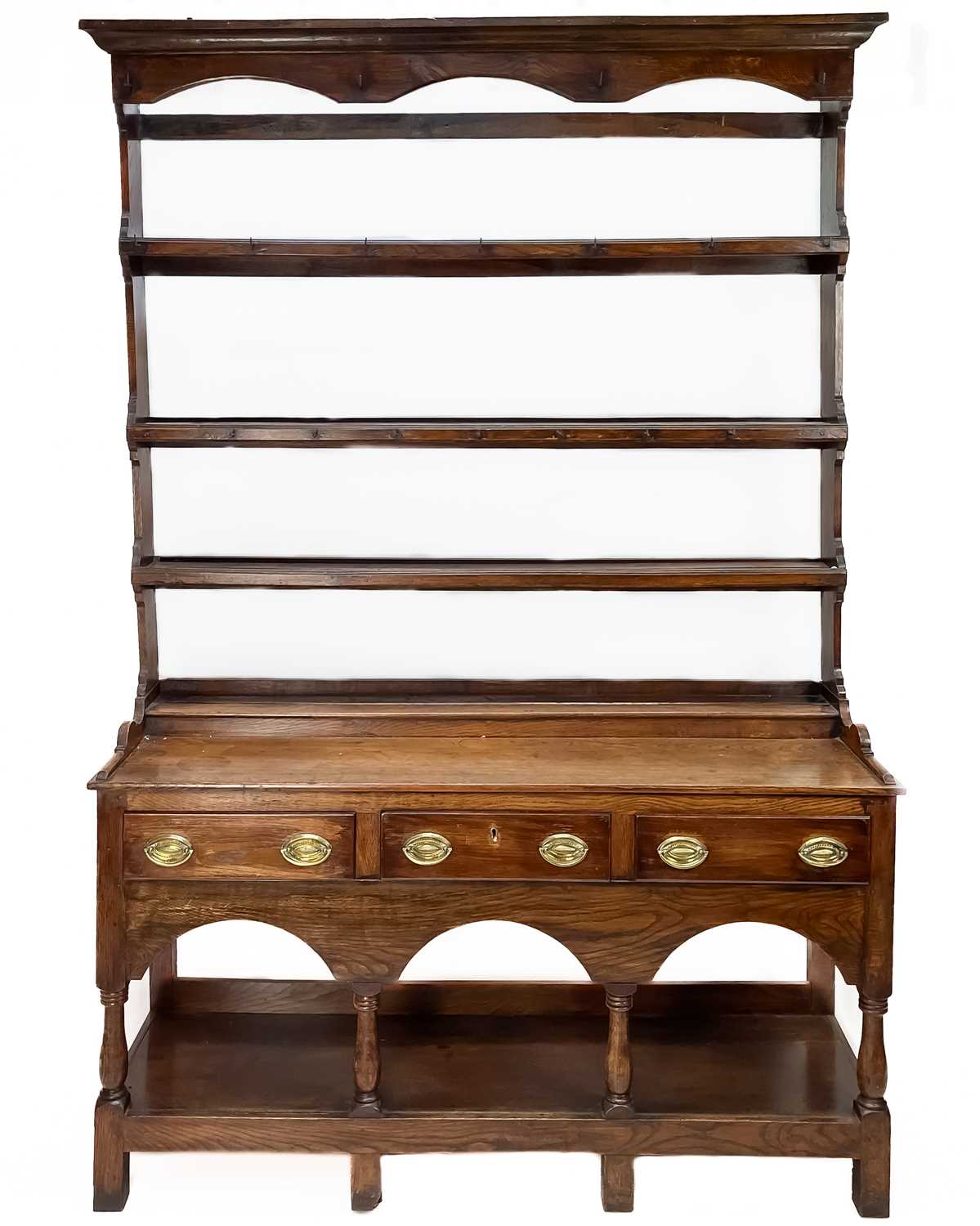 A George III oak dresser.