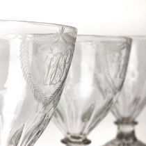 A set of three Regency glass rummers.