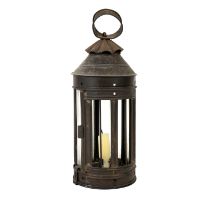 A Victorian tin cylindrical lantern