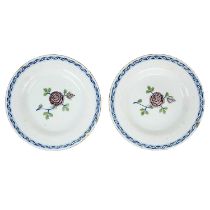 A pair of 18th century Delft plates.
